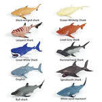 10 Pack Shark Toys,8" Soft And Stretchy Realistic Shark Toy Set,Floating Bathtub Toys And Birthday Party Favors For Boys Girls Kids