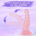 7 Inch Braid Dildo G Spot Stimulation Dildos With Powerful Suction Cup For Hands-Free Play Anal Adult Sex Toy For Women And Couple (Pink)