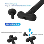 Silicone Urethral Sounds Sex Toys 10 Inch Male Masturbation Rod Penis Prostate Masturbation Urinary Dilator With Plug Bladder Stimulation For Men (S,Black)