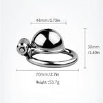 Metal Chastity Cage For Men Metal Chastity Devices Lock Design Small Chastity Cage Male Penis Cage Flat Cock Cage Bdsm Toys For Couples Sex (40Mm/15.7In)