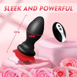 Rose Anal Butt Plugs Vibrator Anal Sex Toys & Games For Men Women Couples, Prostate Massager With Wireless Remote Control 10 Vibrating Modes, Silicone Stimulator Sex Toys Waterproof And Rechargeable