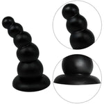 Anal Beads Butt Plug With 5 Gradual Anal Balls Soft Flexible Anal Chain Anal Plug With Suction Cup Anus Dilator Anal Trainer Anal Sex Toys For Men Women Couples Beginner Anus Bead (Black)