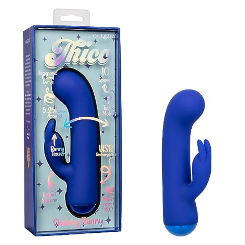 Thicc Chubby Bunny Silicone Massager with Dual Motor and Ultra-Thick Shaft