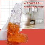 10.23 Inch Clear Thick Dildos Sex Toy-Realistic G-spot Dildo with Suction Cup for Hand-Free Play, Huge Monster Penis, Big Dildo Adult Sex Toys for Women Men and Couples, Transparent