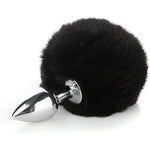 Small Anal Plug, Rabbit Bunny Tail Anal Plug For Cosplay, Butt Plug Adult Sex Toys For Sexual Enjoyment (Black-Small)