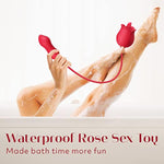 Rose Sex Toy Vibrators Dildo - 3In1 Adult Sex Toys For Women With 9 Tongue Licking & Thrusting Dildos G Spot Vibrator, Anal Nipple Clitoral Stimulator Clit Licker For Female Couples