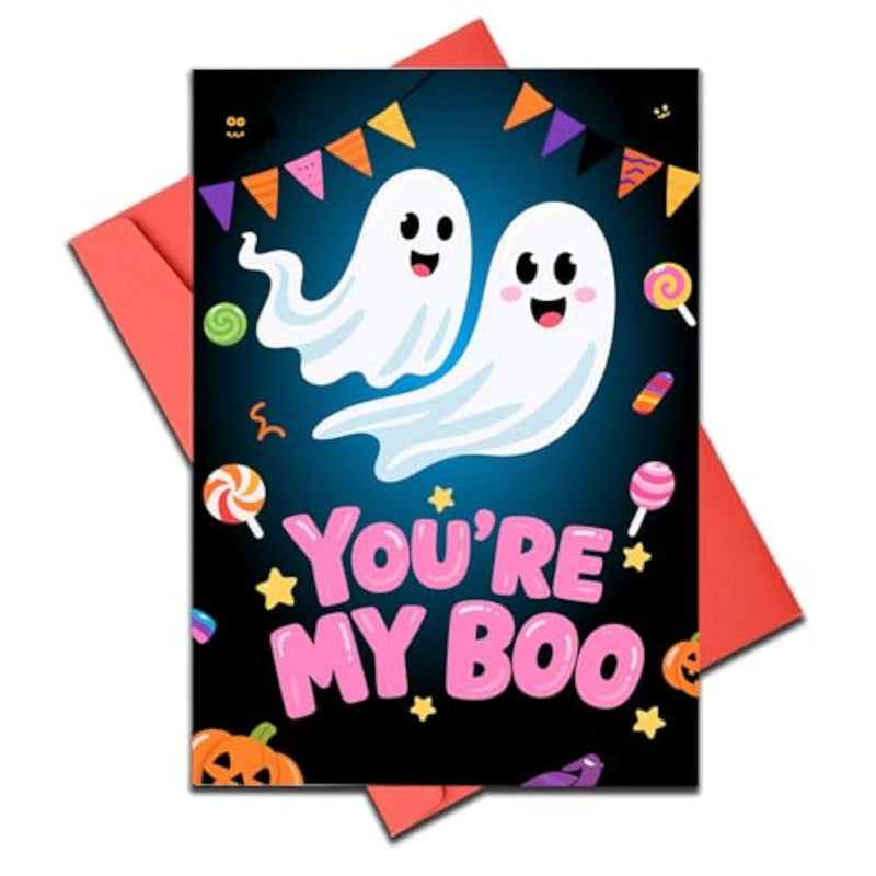 Halloween Card, Boo Basket Stuffers For Women Men, Anniversary Card For Boyfriend Girlfriend, Sweetest Day Party Favors Cards Bulk, Boo Basket Stuffers For Teens Girls Boys Adults, Fall Gifts For Women