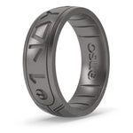 Star Wars Silicone Ring - I Love You - Comfortable And Flexible Design - Aurebesh - Platinum - Size 6