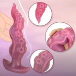Flexible Tentacle Dildo Liquid Silicone Wearing Realistic Fantasy Anal Dildo With Safety Anchor Base G-Spot Stimulator Prostate Massager Adult Sex Toys For Men Women Gay Lesbian Couple (L)