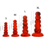 5 Balls Dildo,8.26Inch Liquid Silicone Anal Plug Beads,Huge Anal Trainer Colorful Suction Cup Dildo,Realistic Soft Prostate Sex Toys For Women Men Couple