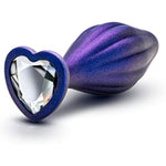 Anal Adventures Matrix Rhineheart Silicone Anal Plug - Textured Wavy Bling Buttplug - Stayput Comfort For Safety - Satin Smooth Texture Ultrasilk - Tapered Head - Sex Toy Couples