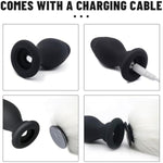 Anal Plug Fox Tail Anal Plug Vibrator With Remote Control Butt Plug Fox Tail Silicone Anal Toys Anus Toys Sex Toys For Women