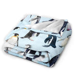 Penguin Blanket Gifts For Girls Boys Penguins Throw Blankets Cozy Plush Fleece Flannel Fuzzy For Women Men Decor 50"X40"
