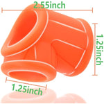 Penis Ring Ball Stretcher - Orange Silicone Stretchy Cock Ring For Longer Harder Stronger Erections - Erection Enhancing Sex Toy For Men