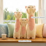 Long Cat Plush Toy – Ultra Soft Cat Plush Pillow Stuffed Animal For Kids & Adults, Kawaii Kitty Body Pillow, Cute Plushie Gift For Kids Girlfriend (Cream, Round Eyes, 60Cm/23.62Inch)