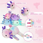 Huggers Axolotl,Stuffed Axolotl Slap,Cute Animal Book Buddy Slap,Fun Axolotle Toys For Boys And Girls.Multicolour