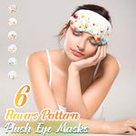 6 Pack Plush Sleep Mask Set Cute Eye Mask, Flowers, Colorful