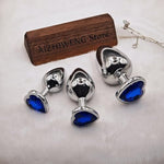 Metal Anal Plug Set, 3Pcs - Sex Toys For Adults, Premium Adult Toys, Durable Anal Toys For Beginners To Advanced Users