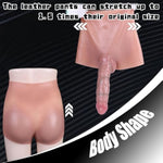 Silicone Strap-On Dildo for Transgender and Gay Couples - Realistic 9.65 Inch Penis Extension Sleeve