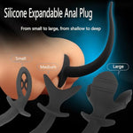 Anal Plugs Faux Puppy Tail For Couples Silicone Butt Plugs With T-Shape Base Expanding Anus Plugs For Men Adult Sex Toys For Sm & Cosplay (M)