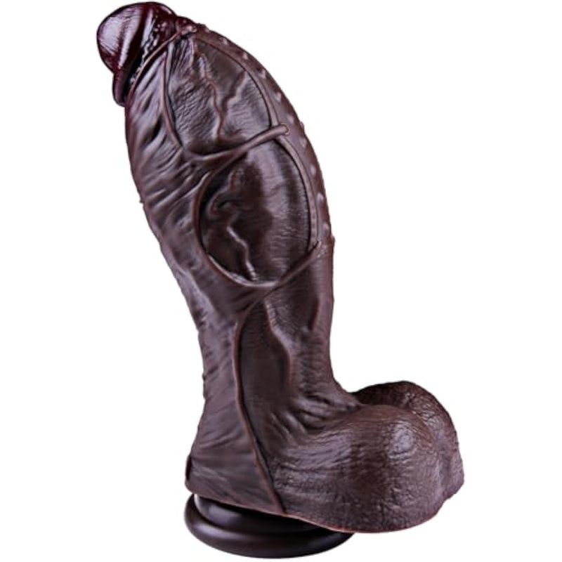 3" Diameter Huge Black Dildo,10.4" Realistic Giant Silicone Dildo,Thick Extra Large Dildo,Long Suction Cup Dildo,Xxl Fat Big Dildo,G-Spot Anal Wide Dildo Adult Penis For Experienced Men And Women