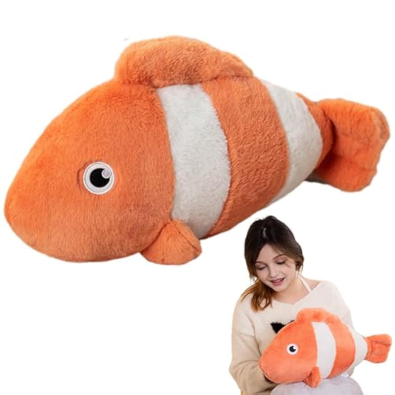19.6 Inch Clownfish Throw Pillow Hugging Clown Fish Plush Clownfish Stuffed Animal Toys Clown Fish Pillow Sofa Cushion Clownfish Gift For Kids Or Lovers In Valentine'S Day, Birthday...