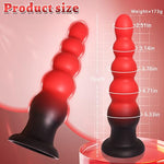 7'' Silicone Anal Butt Plug, Soft 5-Bead Progressive Anal Training Design