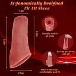 Realistic Penis Sleeve Extender Sex Toys For Men, Reusable Liquid Silicone Cock Sleeve Extension With Penis Ring Male Sex Toy, Pennis Extender Adult Sex Toys & Games Cockring