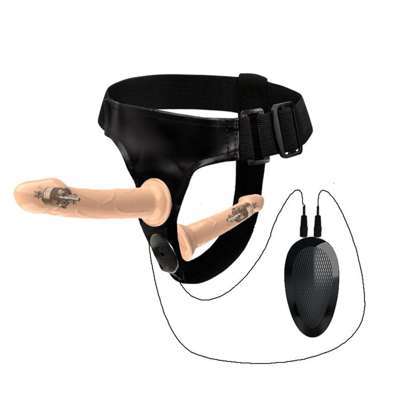 Vibrating Harness Strap-On Dildos 10 Vibration Modes Butt Plug G-Spot Prostate Stimulation Sex Toy Vibrator For Women Couple Lesbian Remote Control With Aaa Battery Power(Battery Not Included)