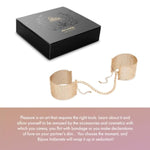 Désir Métallique – Wearable Silver Mesh Bracelets Turn Into Handcuffs With Detachable Chain, 15–24?Cm (Gold)