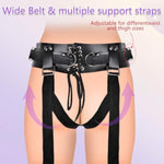 Strap On Dildo Adjustable Harness, Strapon Pegging Dildo With 2 Size Metal O-Rings, Wearable Strapless Pegging Harness, Adjustable Waist And Thigh Soft Harness Adult Toys For Lesbian Gay Couples