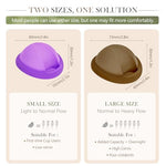 Reusable Menstrual Disc - Soft & Comfortable, Leakproof Menstrual Cup Alternative - Set of 2 (Large & Small Sizes)