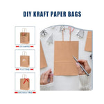 26 Pack Small Brown Kraft Gift Bags with Handles, 8.3 x 6 x 3.15 Inch