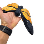 Plush Toy Sparkle Butterfly (Orange Monarch Or Blue Morph) 12 Inch Wide. Glitter Shiny Toy. Soft And Cuddly. (Orange Monarch)