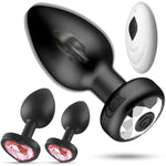 Anal Plug Vibrating Butt Plug - 3Pcs Silicone Sex Toys, Remote Control Vibrator With 10 Vibration Modes For Men Women, Prostate Massager Adult Sex Toy & Games