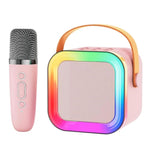 Mini Karaoke Machine Speaker For Kids Adults,Portable Bluetooth With 1-2 Wireless Microphones,Christmas Birthday Gifts Toys Girls Boys Ages 4, 5, 6,7, 8,9,10,11,12+ Years Old Toddler (Pink - 1 Mic)
