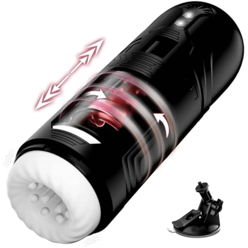 Automatic Male Masturbator Sex Toys For Men, Removable Male Sex Toys With 7 Thrusting & 7 Rotating ? Vibration Modes, Visual Window Adult Toy With Hands Free Pocket Pussy Sex Machine Penis Pump