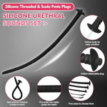 5Pcs Silicone Threaded Penis Plugs Male Sex Toys Catheter&Sound Generating Devices Urethral Plugs For Feeling Urethral Sound Transmission Urethral Dilators For All Urethral Training