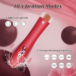 Vibrator Sex Toys Dildo, Powerful G Spot Vibrator Anal Toy With 10 Vibration Modes, Soft Silicone Dildo And Adult Toy - Usb Rechargeable Adult Sex Toys & Games For Couple (Red)