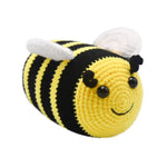 Handmade Emotional Support Bee Stuffed Animal Crochet Fuzzy Bumblebee With Smile Face And White Wings Knit Soft Yarn Plush Bee Toy Pretty Sweet Gifts For Kids Or Stuff Collection 6 Inch