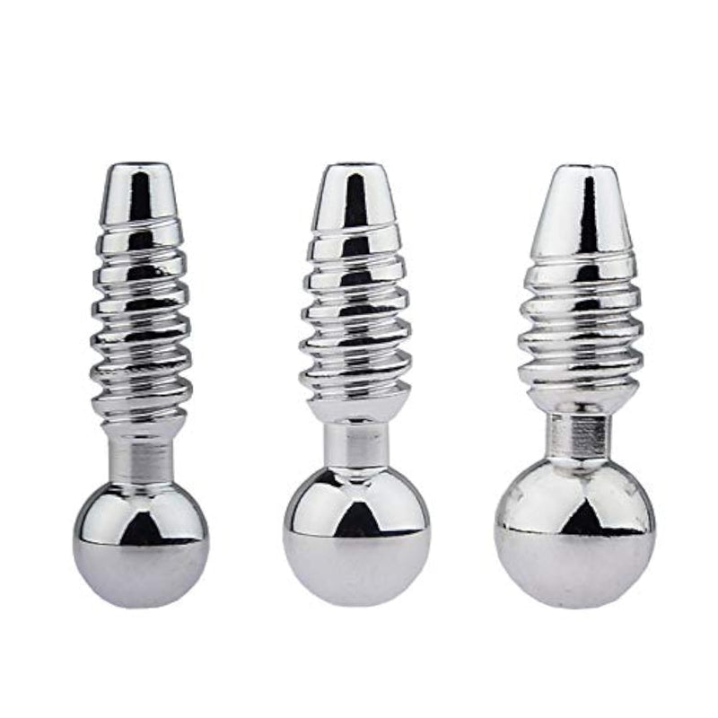 3Pcs Urethral Plug Catheter Sm Stainless Steel Urethra Stretcher Dilator Training Set For Advanced Cock Ring Thrusting Toys