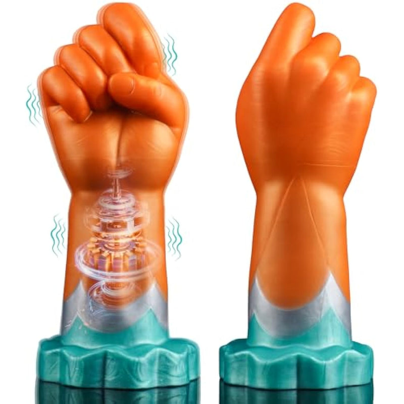 3.42" Diameter Realistic Fist Dildo Vibrator, Thick Hand Dildo Anal Stretcher With 10 Strong Vib Modes, Large Butt Plug Silicone Anal Plug Huge Monster Cock With Suction Cup, Sex Toys For Men Women