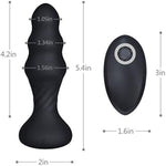 Thrusting Anal Vibratorvibrating Butt Plug With 7 Powerful Patterns, Thrusting Sex Toys For Men Black