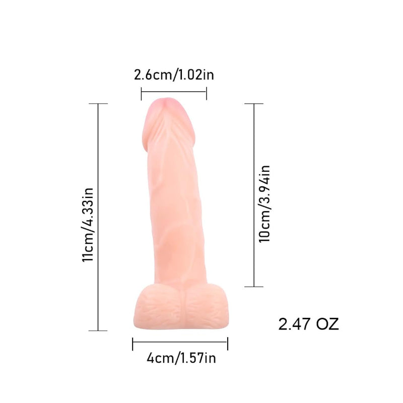 4.3 Inches Realistic Dildo For Beginners, Anal Dildos Lifelike Fake Penis For Women/Men/Gay, Adult Sex Toys For G Spot Stimulator Anal Plug Training Sets (4.3" Flesh-No2)
