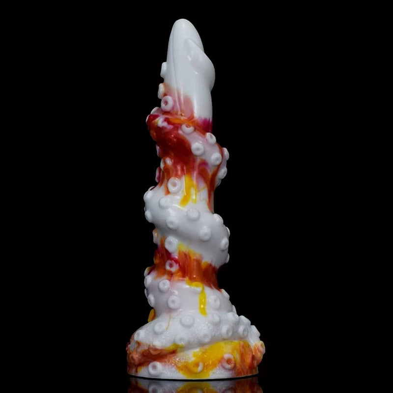 Colorful Irregular Multi Colored Bumpy Butt Plug Anal With Bumps Silicone Made Waterproof (Red+Yellow+White)
