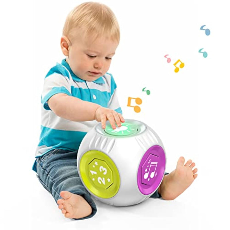 Bilingual Educational Toys For 1 Year Old Boy Girl, Musical Learning Cube Baby Toy 6-9-12-18 Month, Christmas Birthday Gift For 1 Year Old Boy Girl