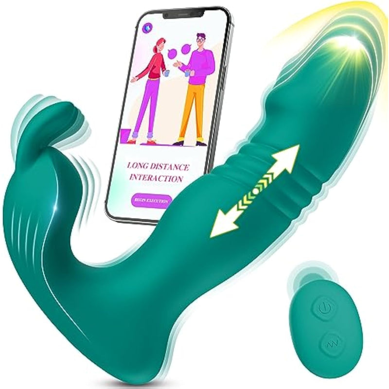 Vibrating Dildos For Women Sex Toy - 3In1 App Wearable Remote Vibrator Rose Sex Toy, Sex Pleasure Tools For Women With 9 Rabbit Clit Vibrator & 9 Thrusting Dildos Anal Toys G Spot Vibrator Sex Swing