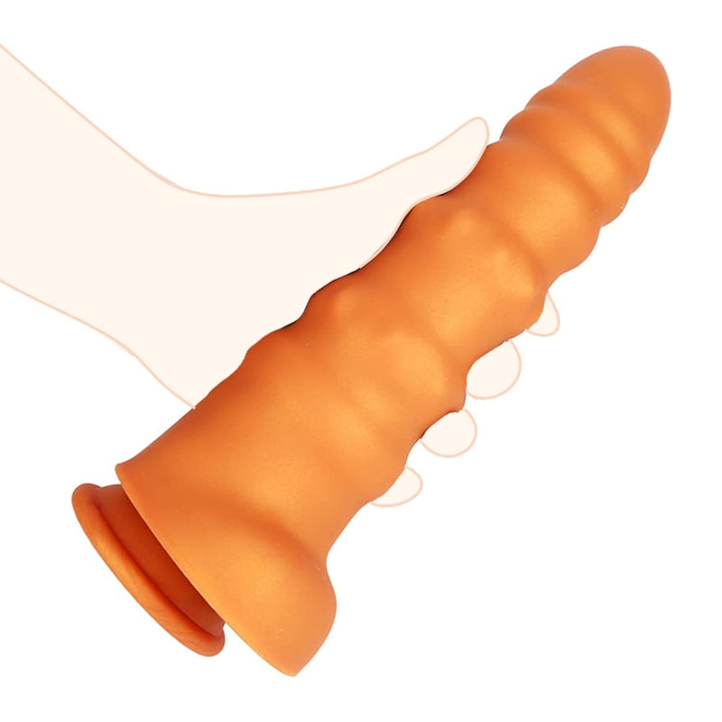 Butt Plug Anal Beads Prostate Massager Anal Stretcher G-Spot Stimulation Liquid Silicone Realistic Dildo Animal Penis For Advanced Players (L)