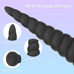 7.7 Inch Realistic Beginner Anal Dildo,Butt Plug With Strong Suction Cup For Hands-Free Play, Liquid Silicone Anal Beads Prostate Massager Adult Anal Toy For Women, Men (Black)