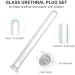 8 Pcs/Set Glass Urethral Sounds Sex Toys For Men - Male Masturbator Crystal Smooth Urinary Plugs Dilator Adult Products For Penis Urethra Stimulation Rod